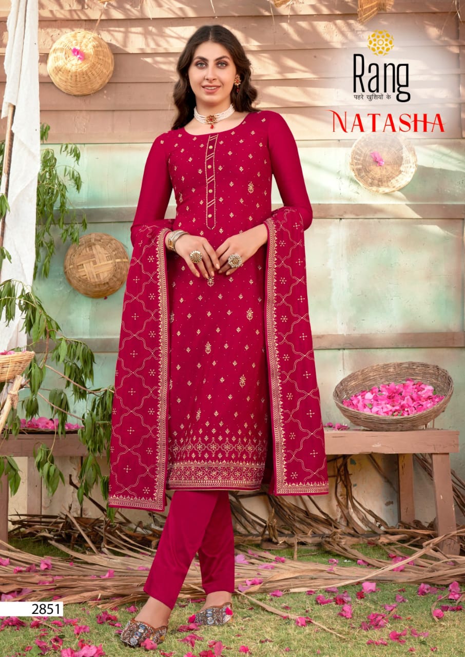 rang natasha silk elegant salwar suit catalog