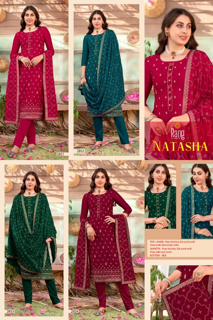 rang natasha silk elegant salwar suit catalog