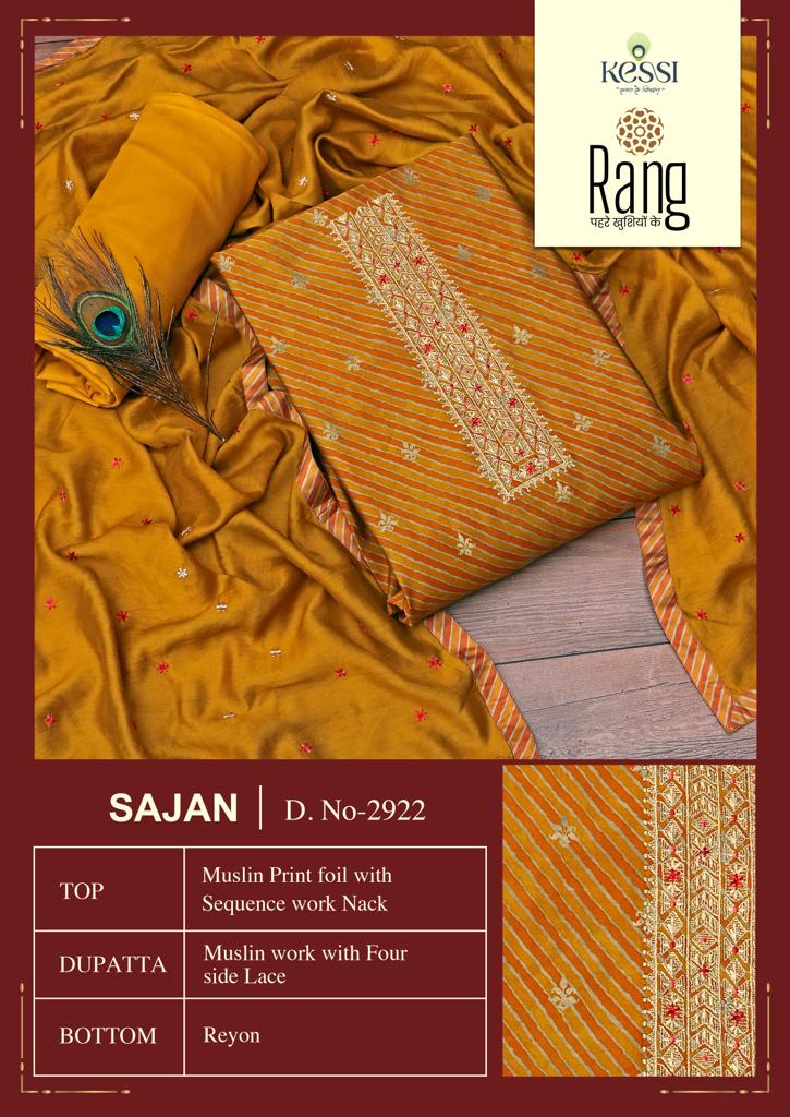 rang sajan muslin elegant look salwar suit catalog