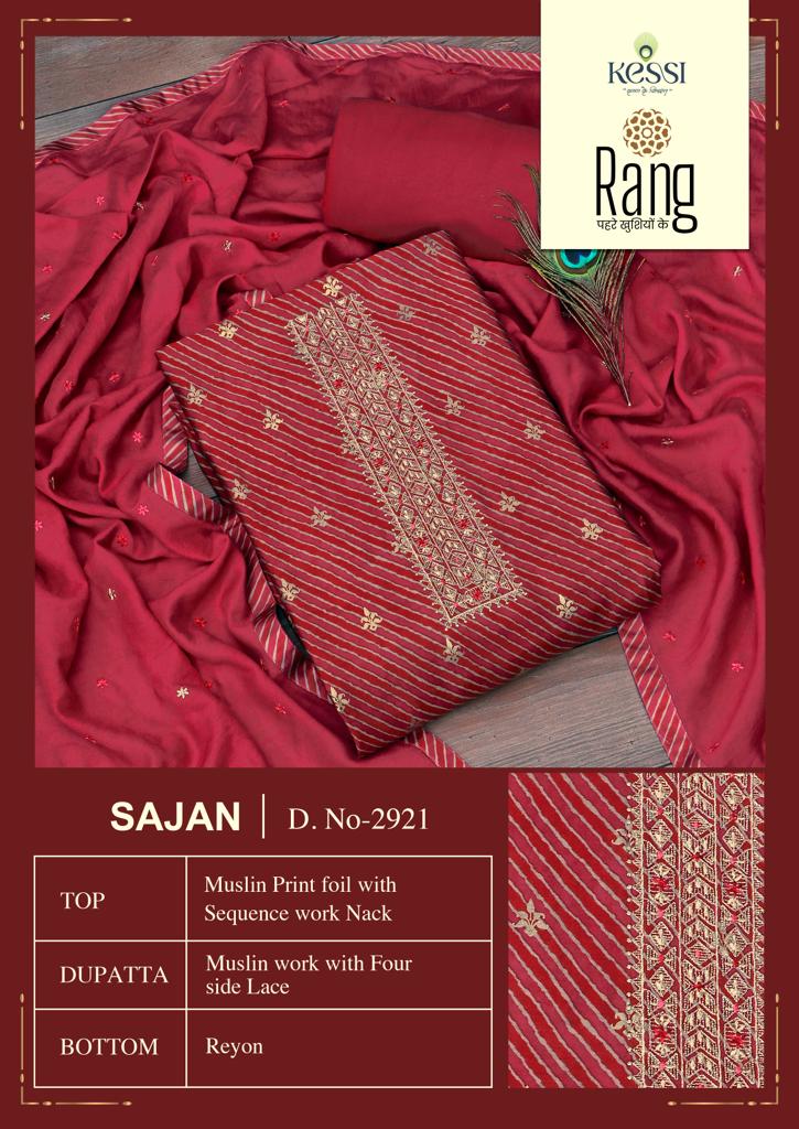 rang sajan muslin elegant look salwar suit catalog