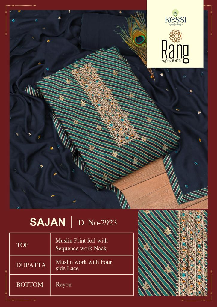 rang sajan muslin elegant look salwar suit catalog