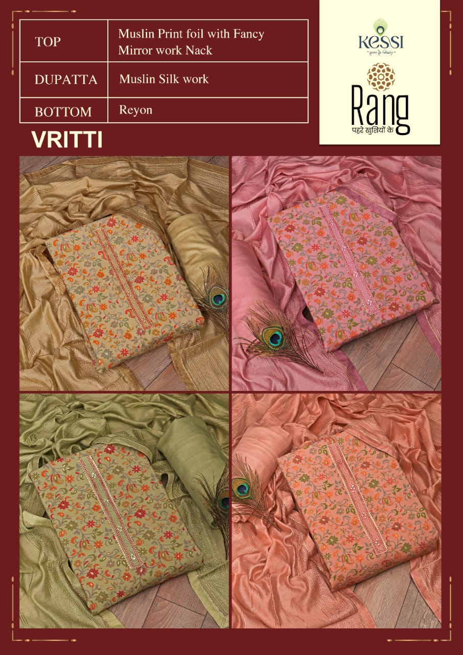 rang vritti muslin gorgeous look salwar suit catalog