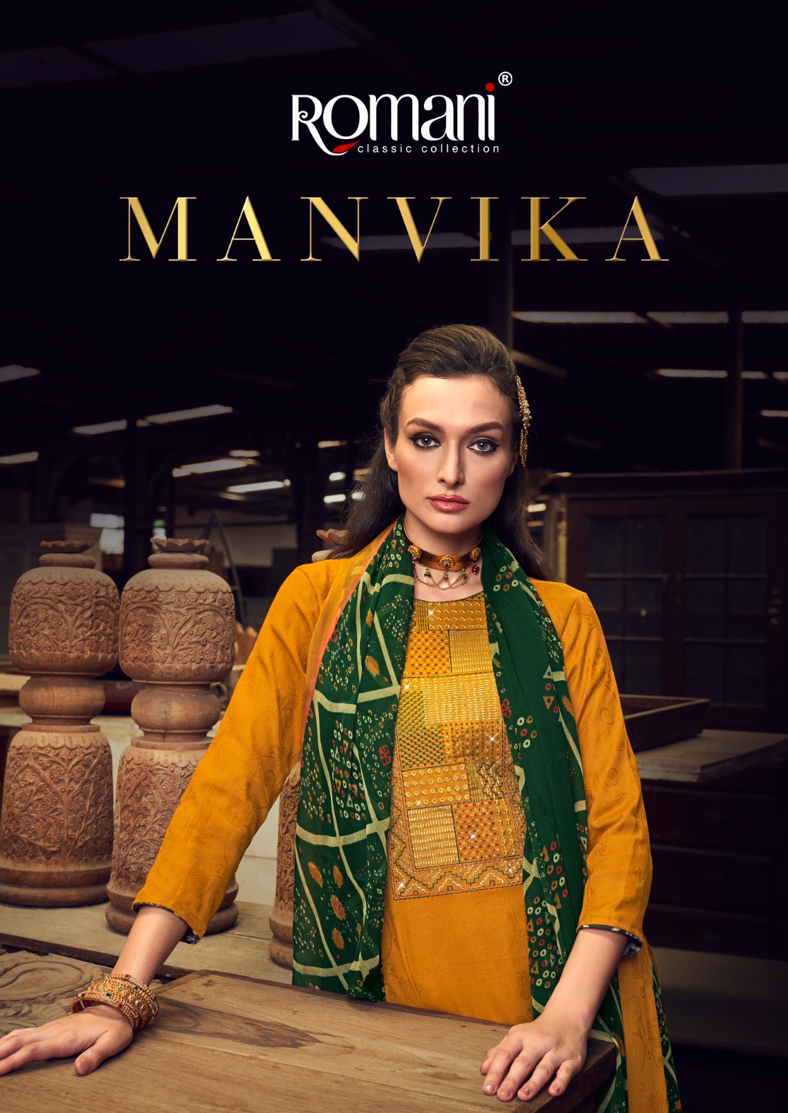 romani manvika jam cotton decent look salwar suit catalog