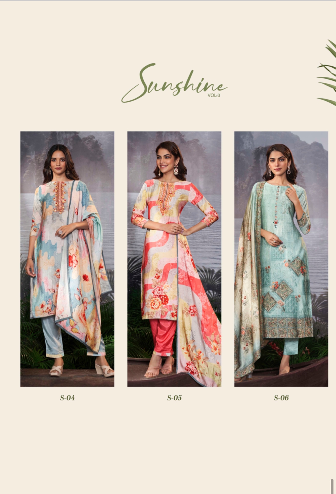 s4u sunshine vol 3 muslin festive look kurti catalog