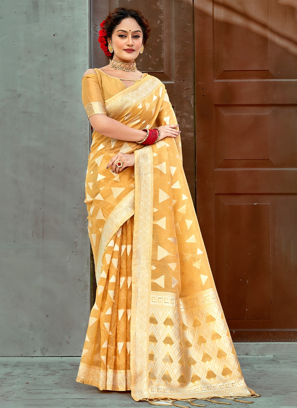 sangam print ardhangini cotton regal look saree catalog