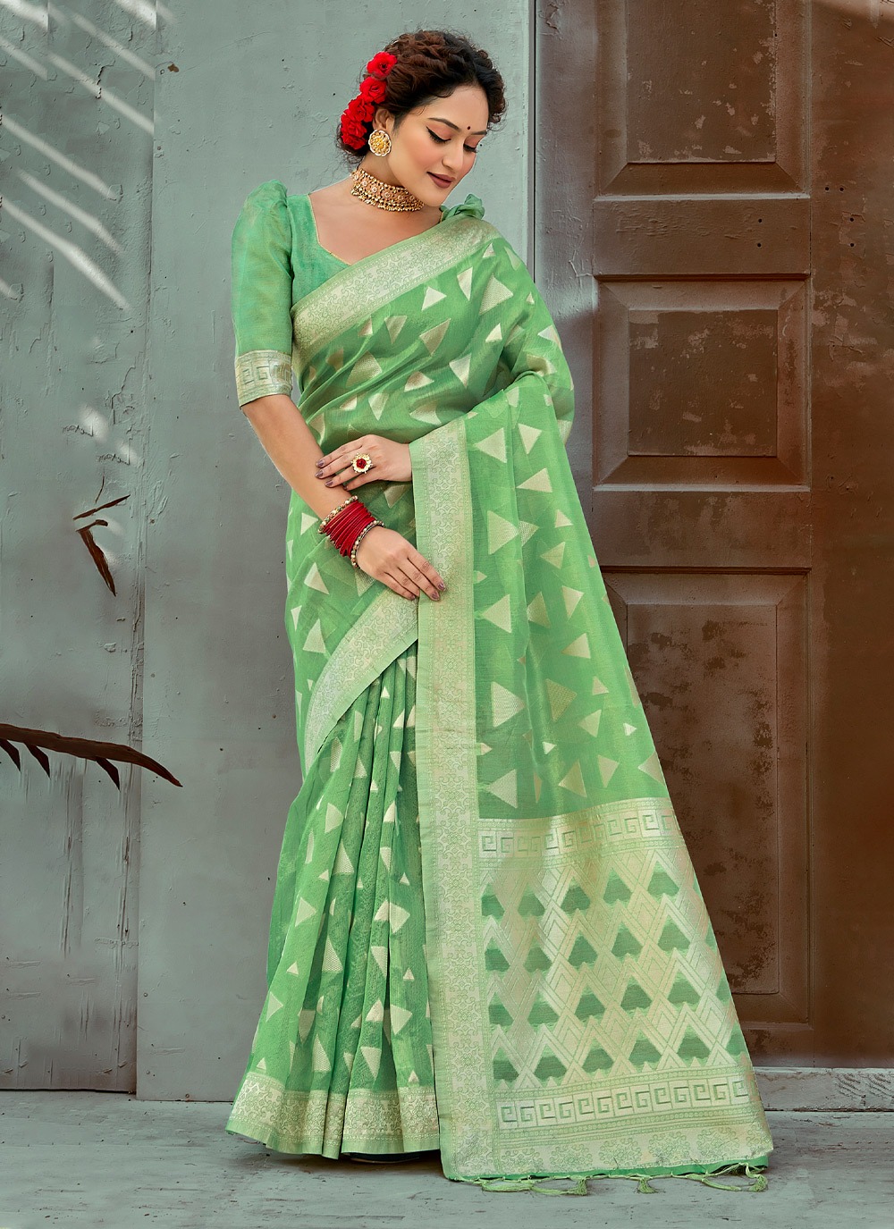 sangam print ardhangini cotton regal look saree catalog