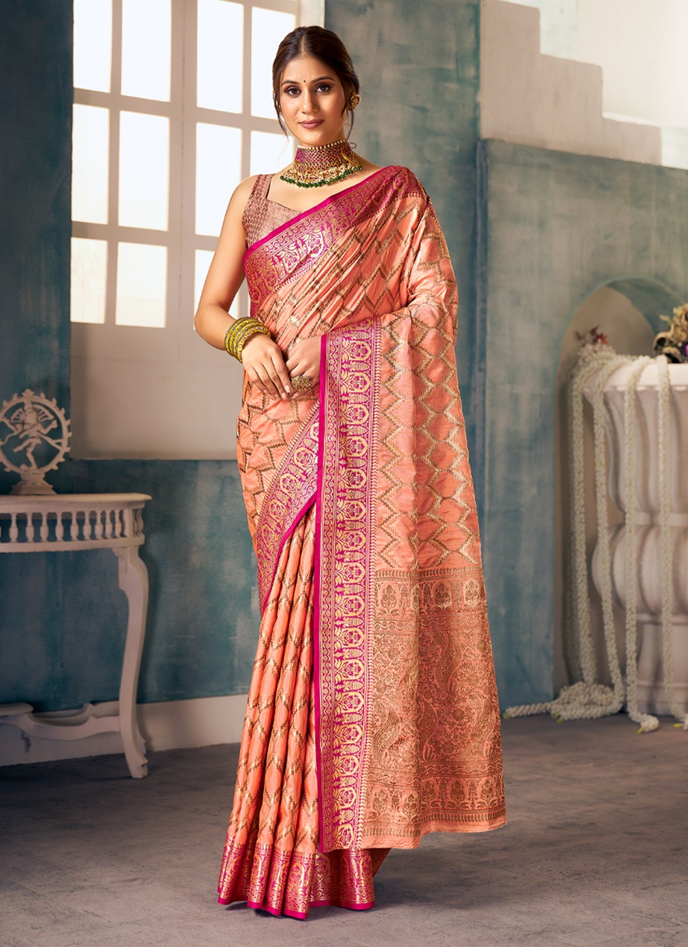 sangam print kaveri silk silk regal look saree catalog