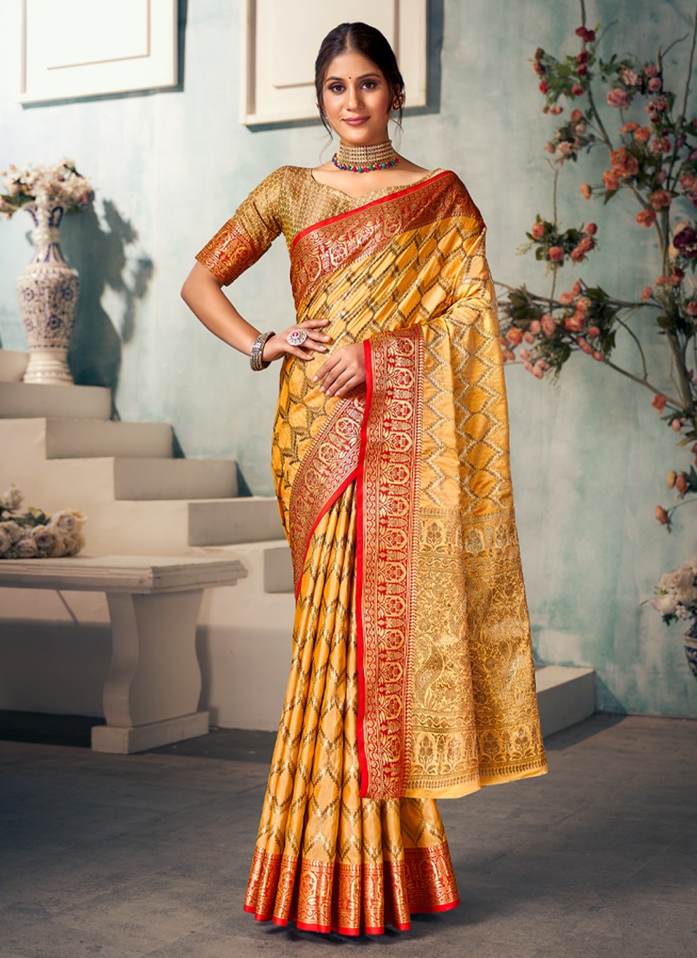 sangam print kaveri silk silk regal look saree catalog