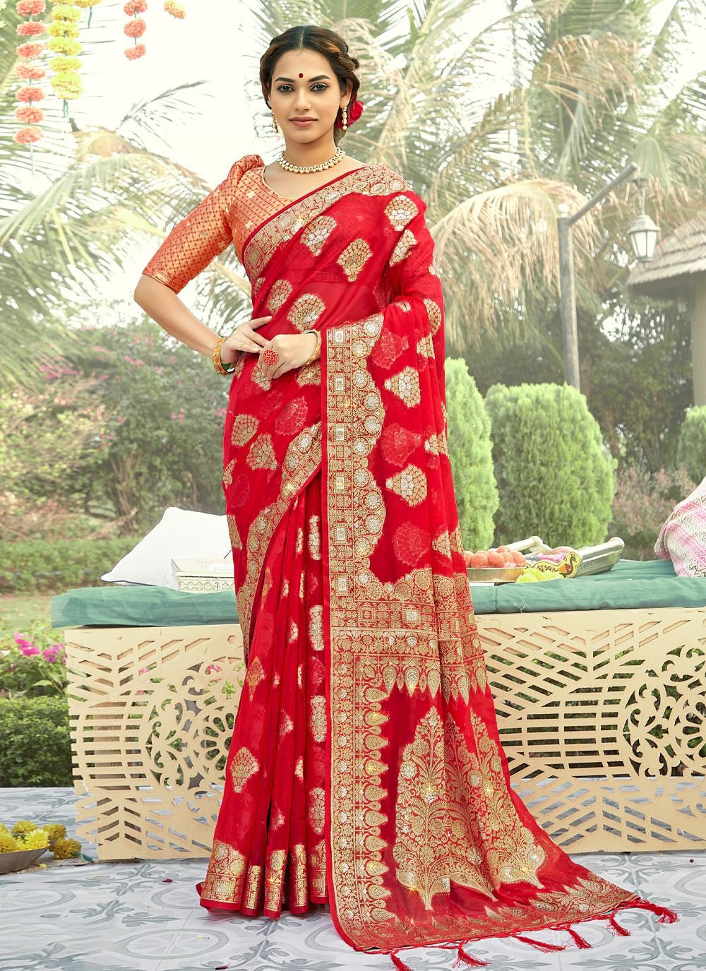 sangam print manbhawan organza regal look saree catalog