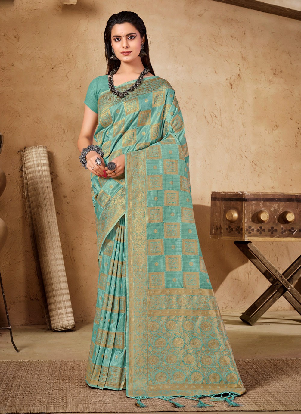 sangam print manjuba silk silk elegant saree catalog