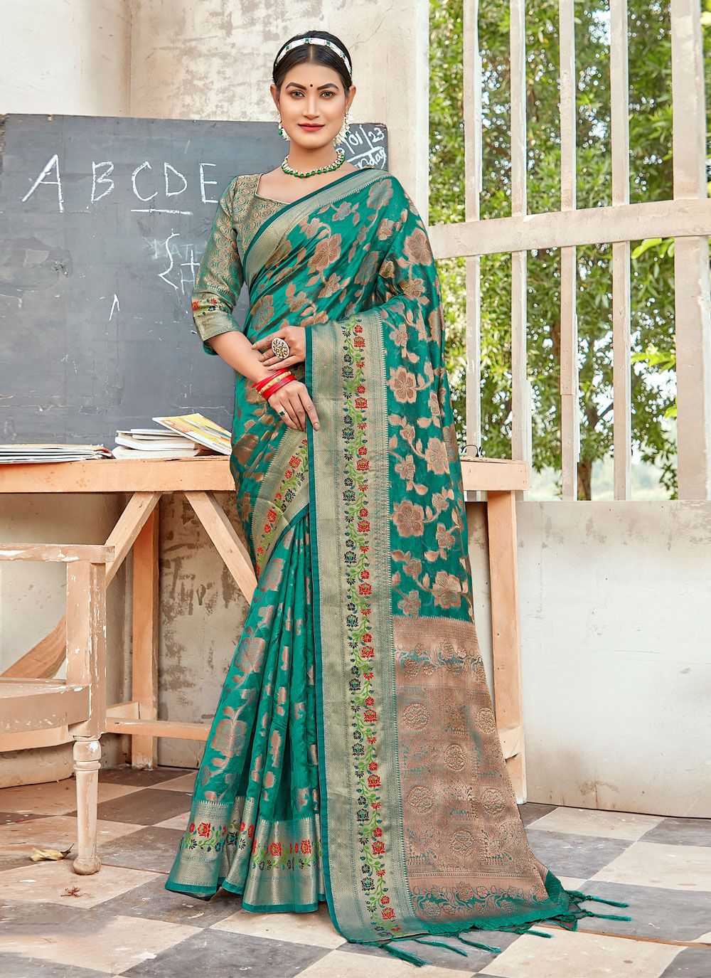 sangam print rashmik organza regal look saree catalog