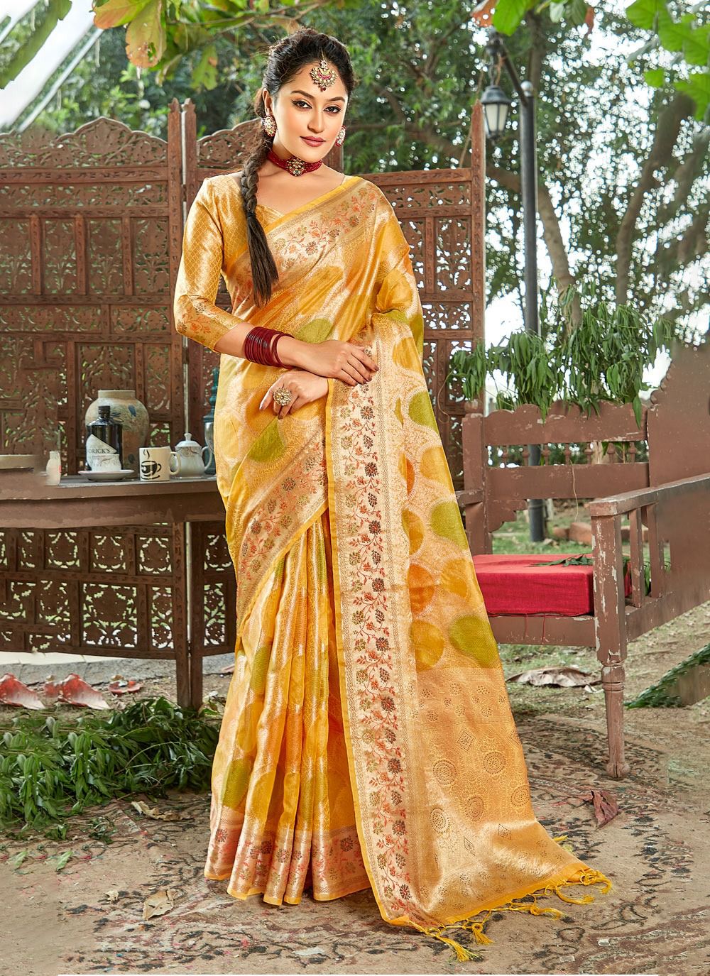 sangam print sheesha organza graceful look saree catalog