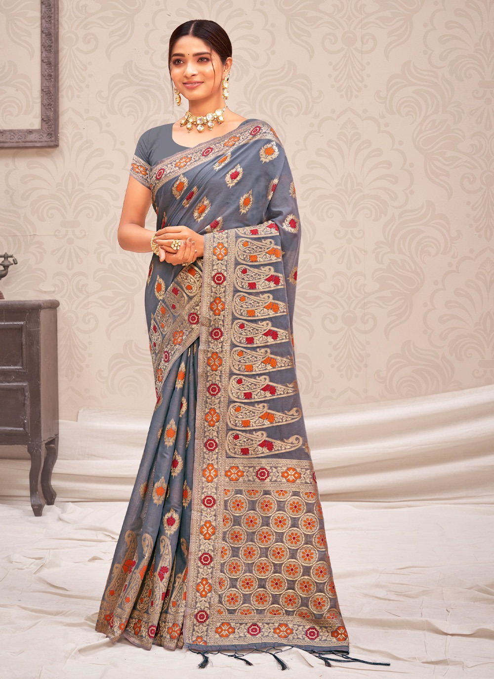 sangam print stuti cotton gorgeous look saree catalog