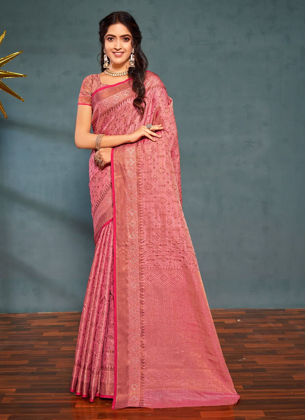 sangam print unique silk Banarasi Silk elegant look saree catalog