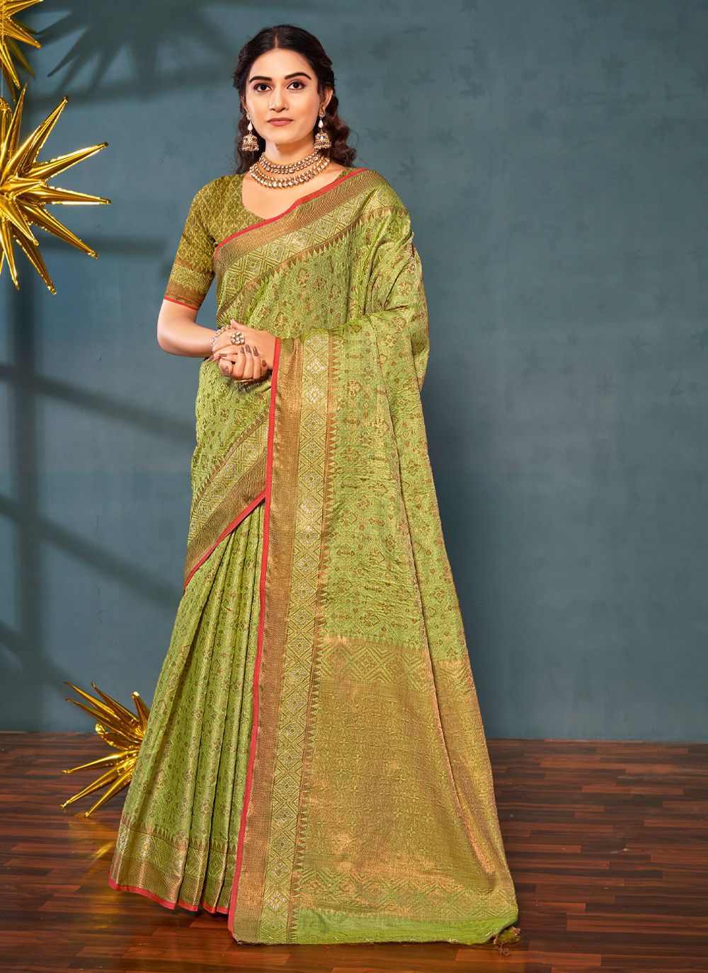 sangam print unique silk Banarasi Silk elegant look saree catalog