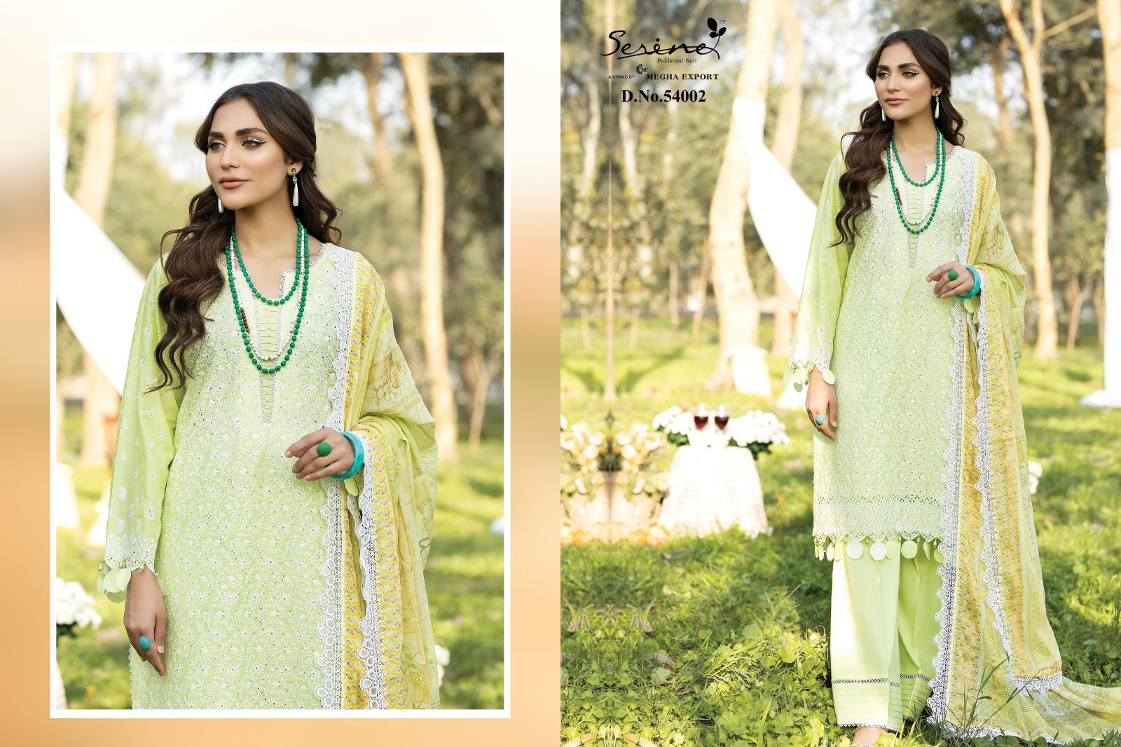 serine Megha Exports adan libas luchsia lawn cotton elegant look salwar suit cotton dupatta catalog