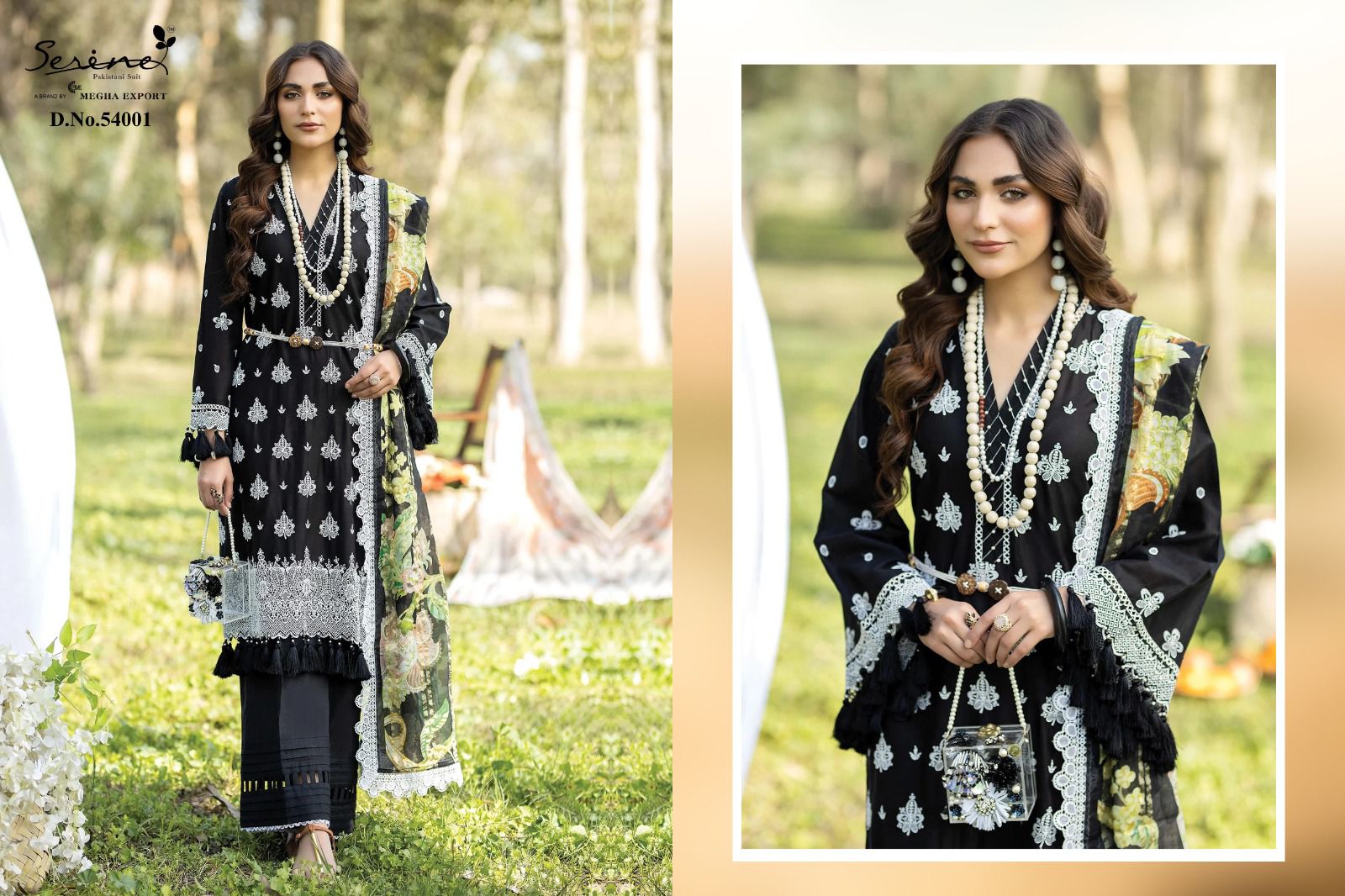 serine Megha Exports adan libas luchsia lawn cotton elegant look salwar suit cotton dupatta catalog