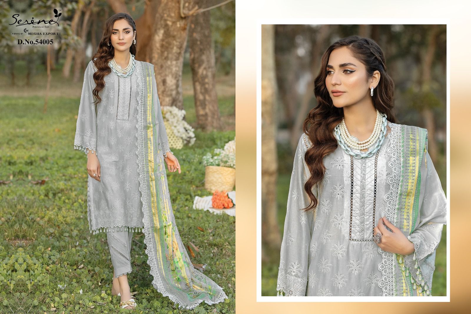 serine Megha Exports adan libas luchsia lawn cotton elegant look salwar suit cotton dupatta catalog