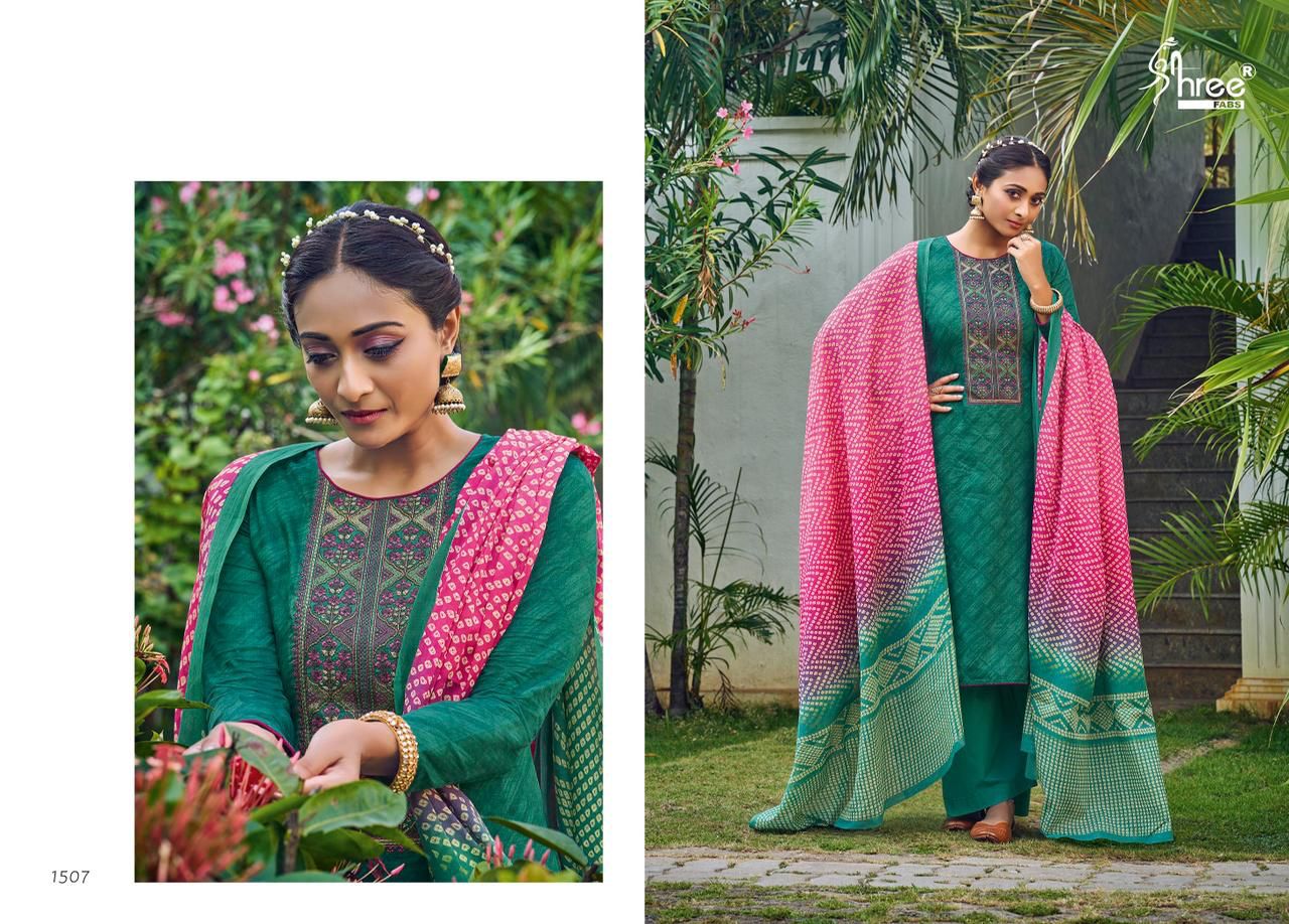 shree fab mishka jam cotton regal look salwar suit catalog