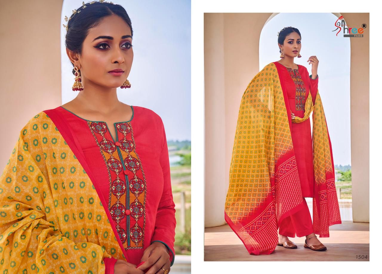 shree fab mishka jam cotton regal look salwar suit catalog