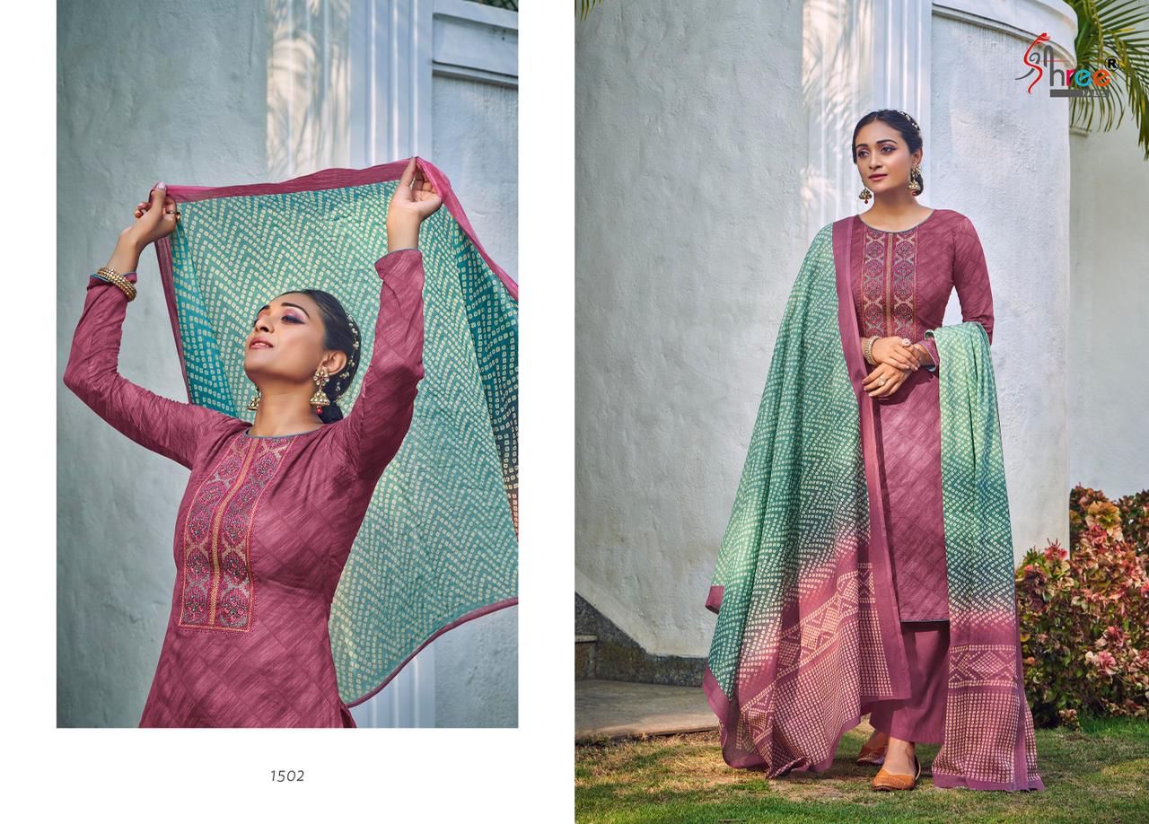 shree fab mishka jam cotton regal look salwar suit catalog