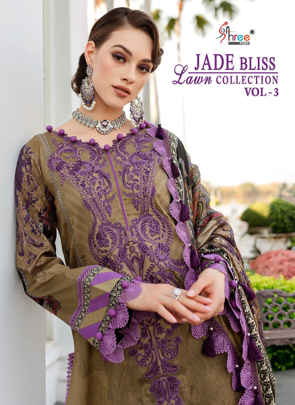 shree fabs jade Bliss lawn collection vol 3 cotton innovative look salwar suit with chiffon dupatta catalog