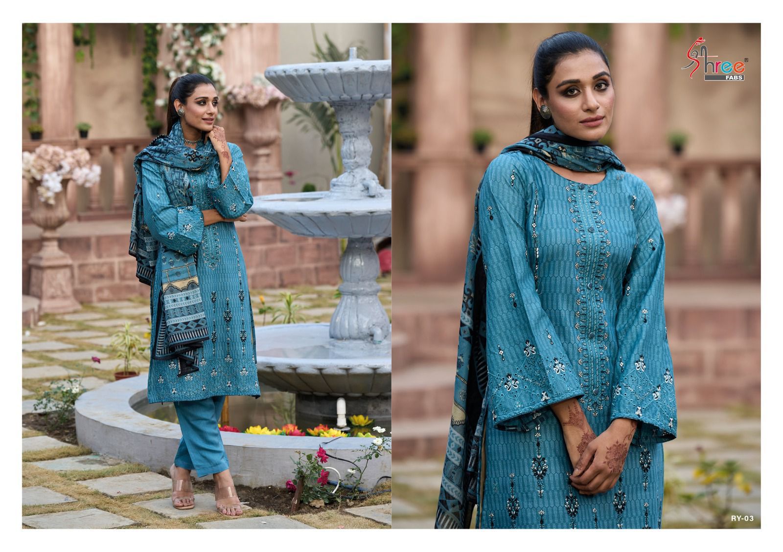 shree fabs riwayat vol 1 cotton gorgeous look salwar suit catalog