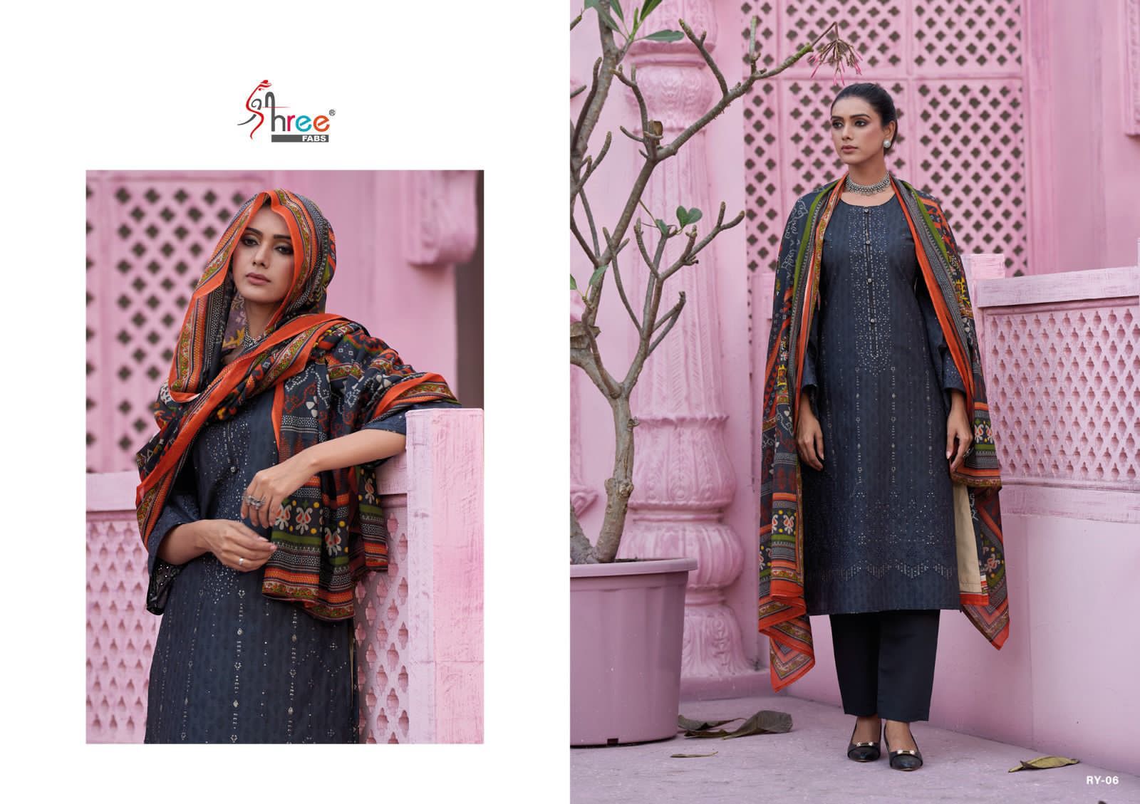 shree fabs riwayat vol 1 cotton gorgeous look salwar suit catalog