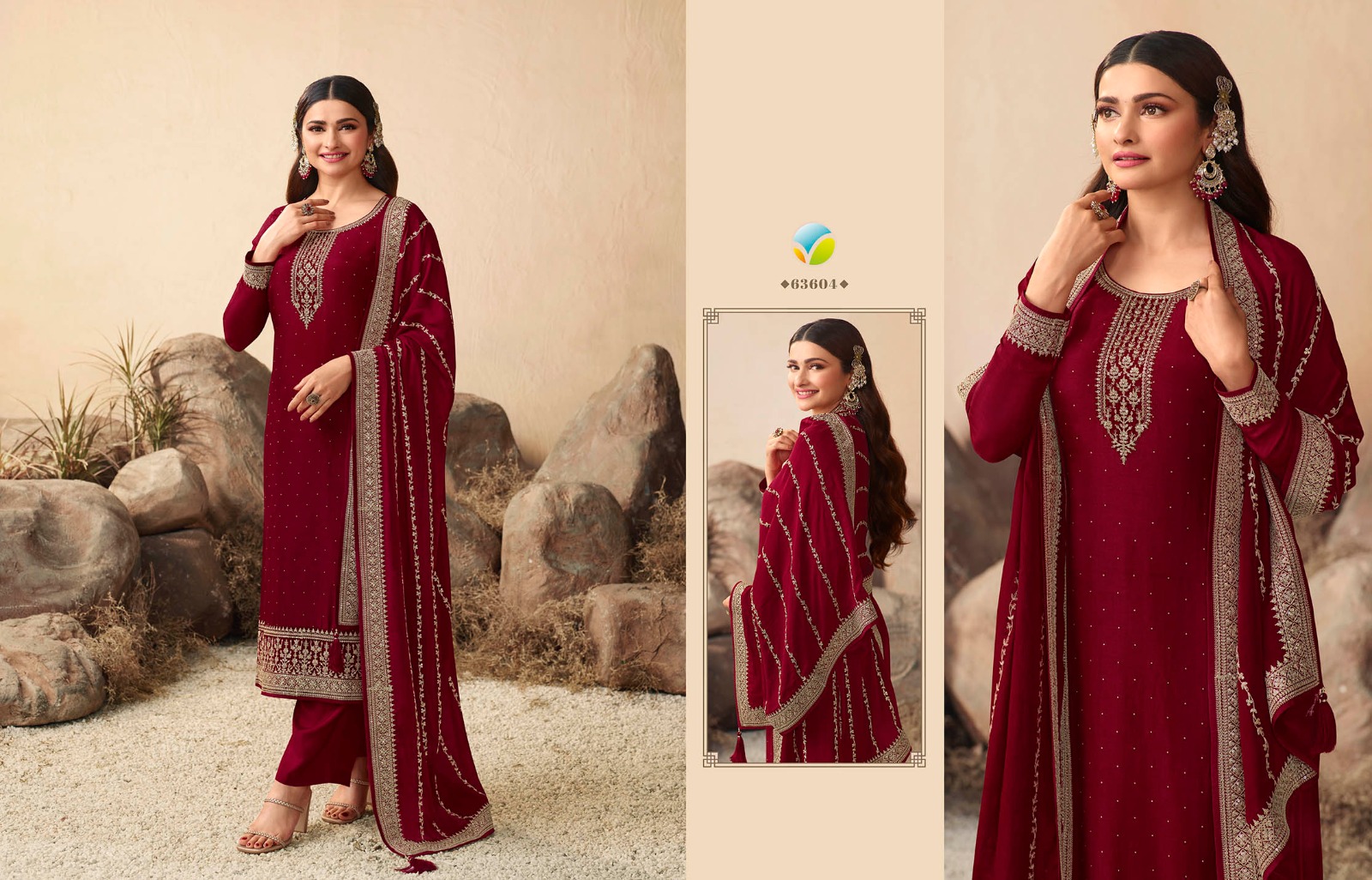 vinay fashion kaseesh geet dola silk chinon gorgeous look gawon catalog