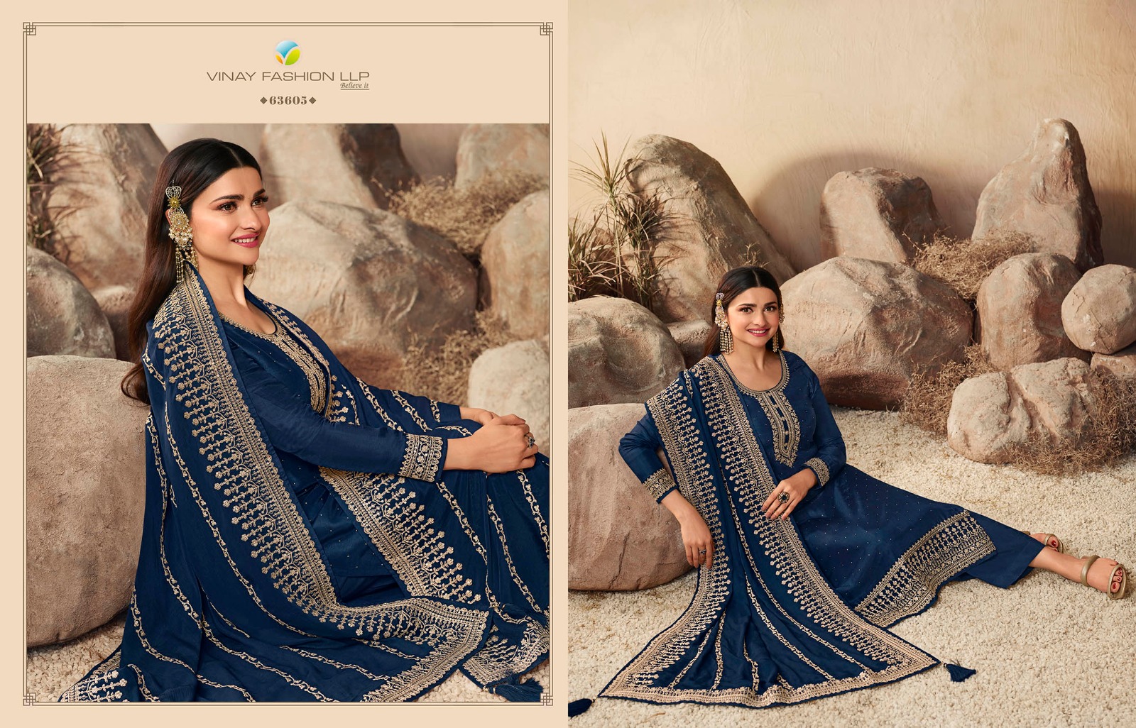 vinay fashion kaseesh geet dola silk chinon gorgeous look gawon catalog