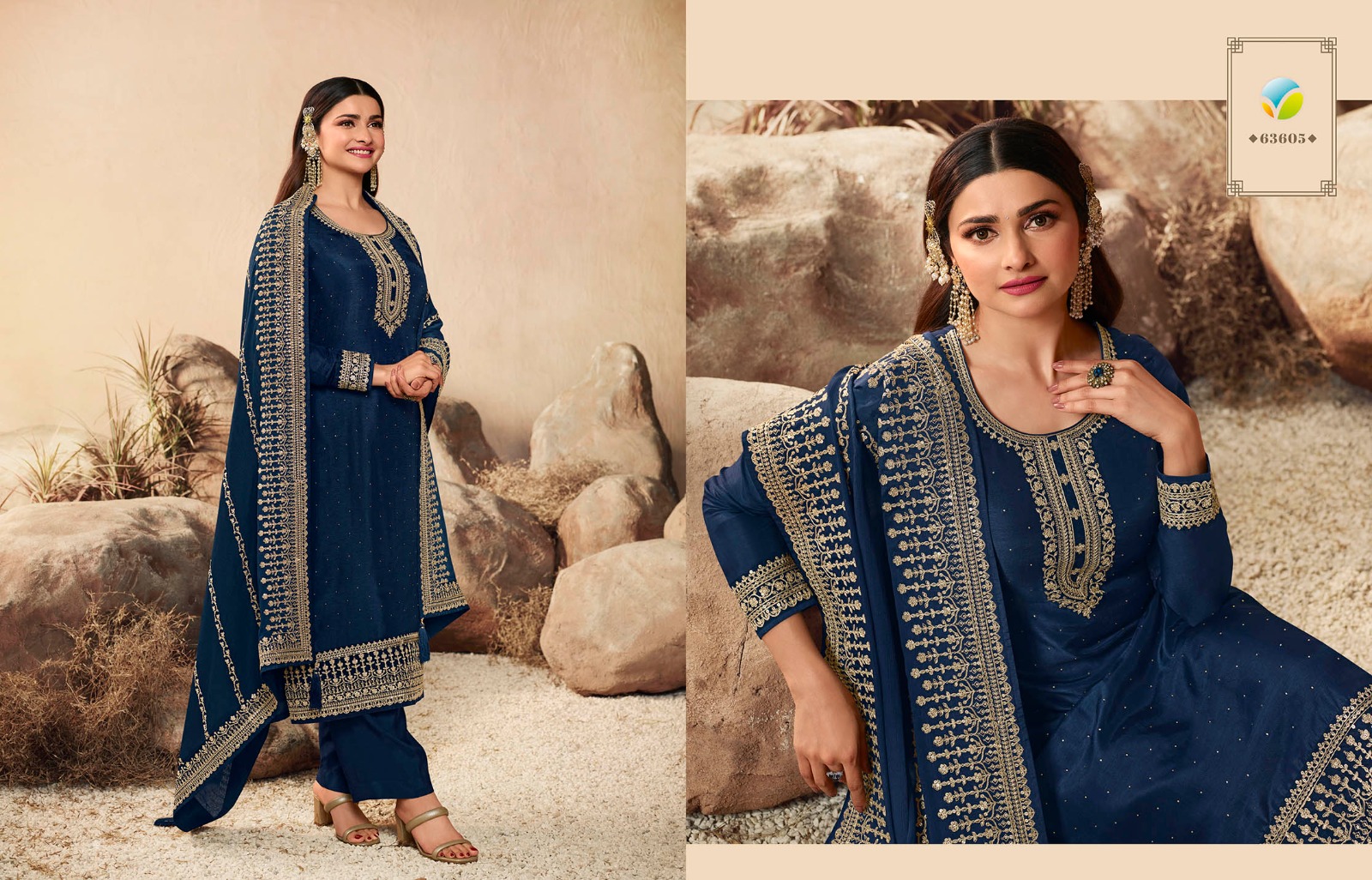 vinay fashion kaseesh geet dola silk chinon gorgeous look gawon catalog