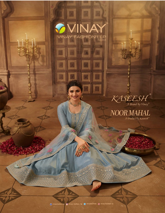 vinay fashion kaseesh noor mahal dola silk decent embroidery look slawar suit catalog