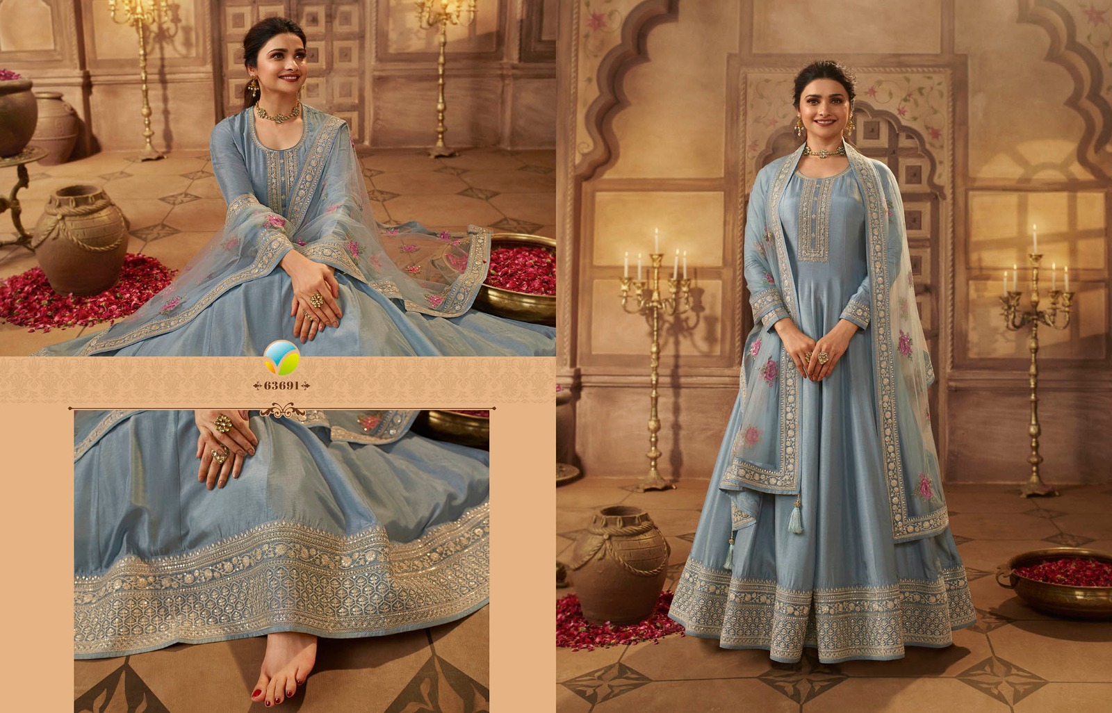 vinay fashion kaseesh noor mahal dola silk decent embroidery look slawar suit catalog