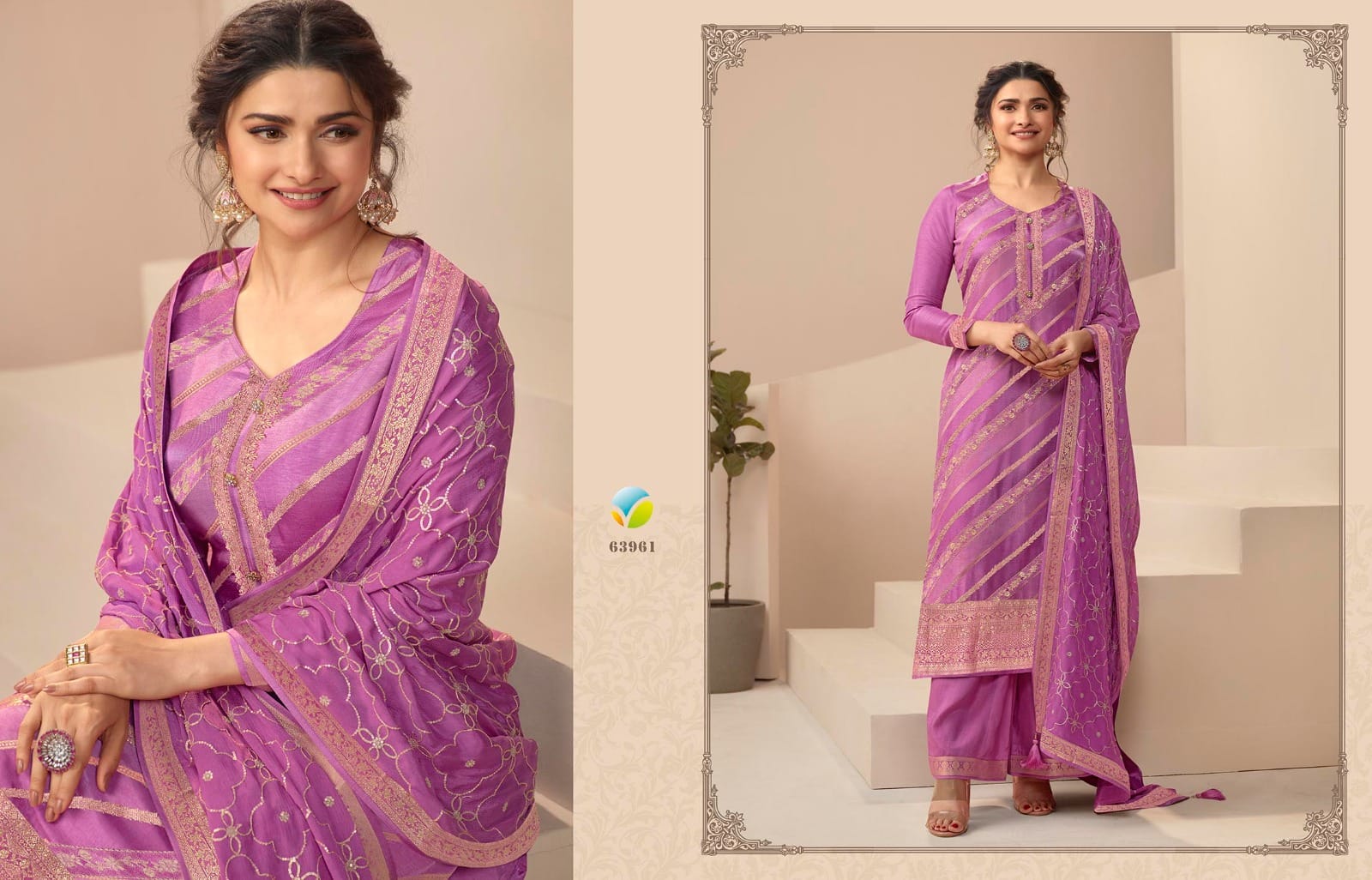 vinay fashion kaseesh saavi dola jaquard gorgeous look gawon catalog