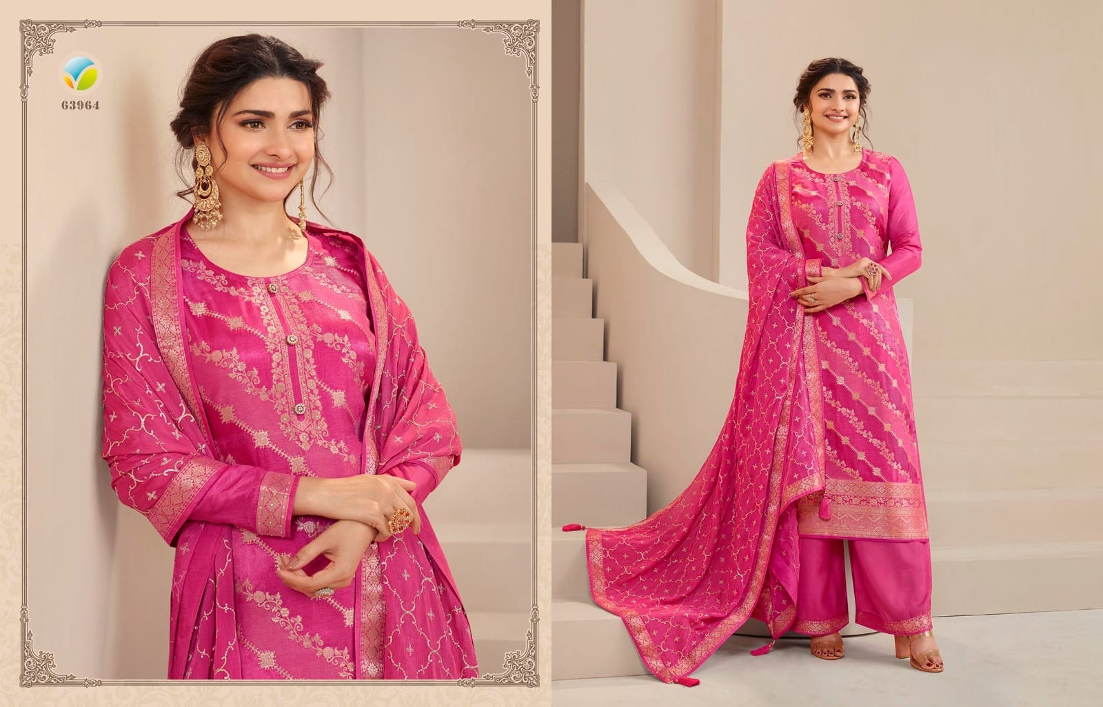 vinay fashion kaseesh saavi dola jaquard gorgeous look gawon catalog