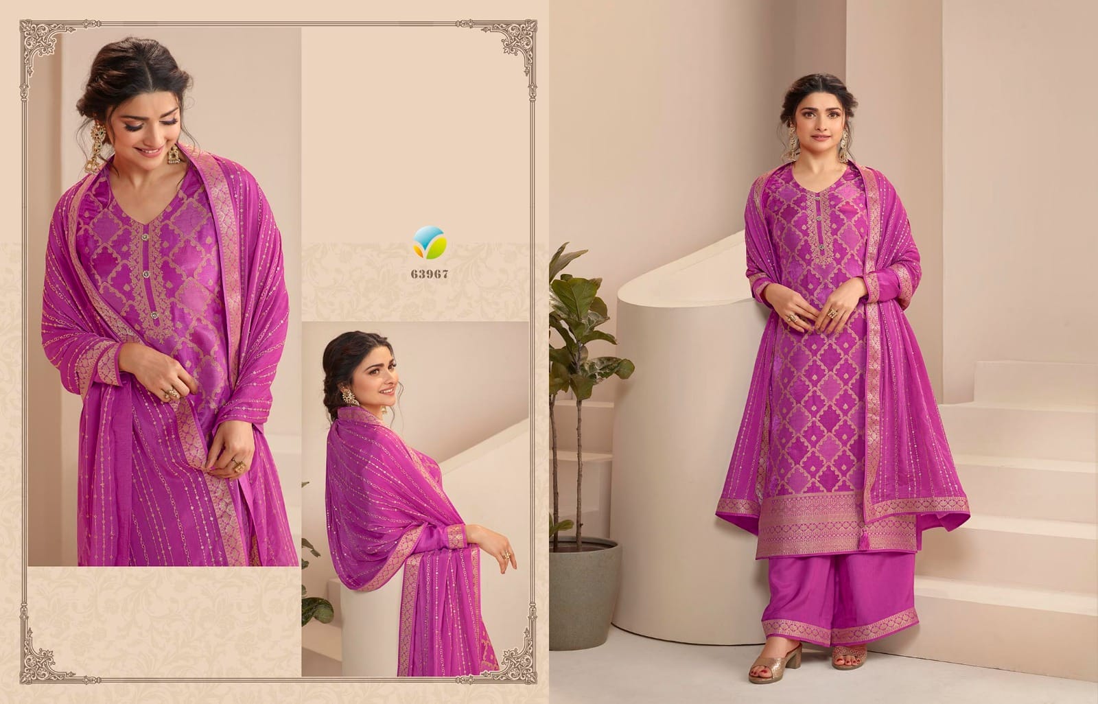 vinay fashion kaseesh saavi dola jaquard gorgeous look gawon catalog