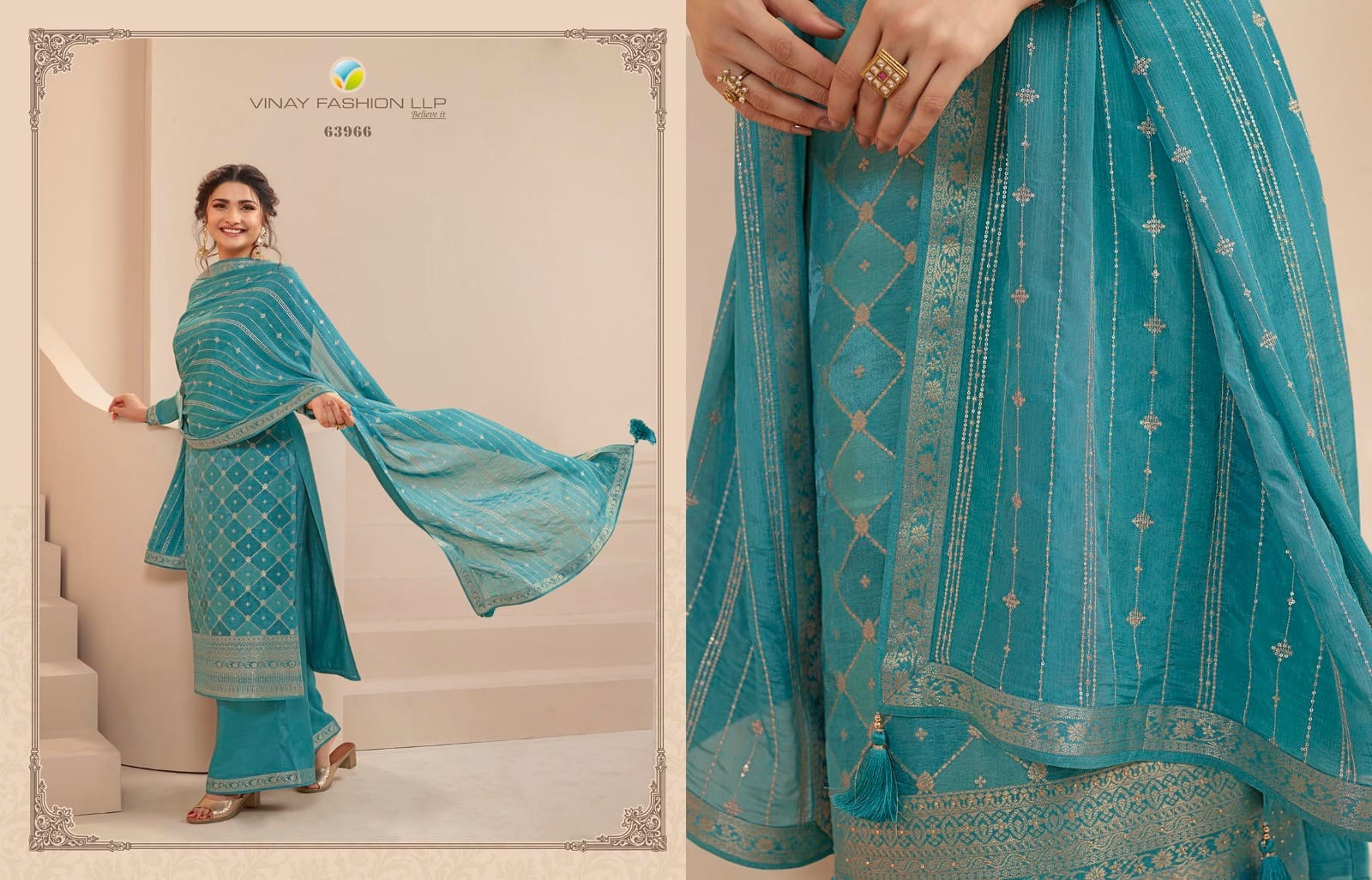 vinay fashion kaseesh saavi dola jaquard gorgeous look gawon catalog