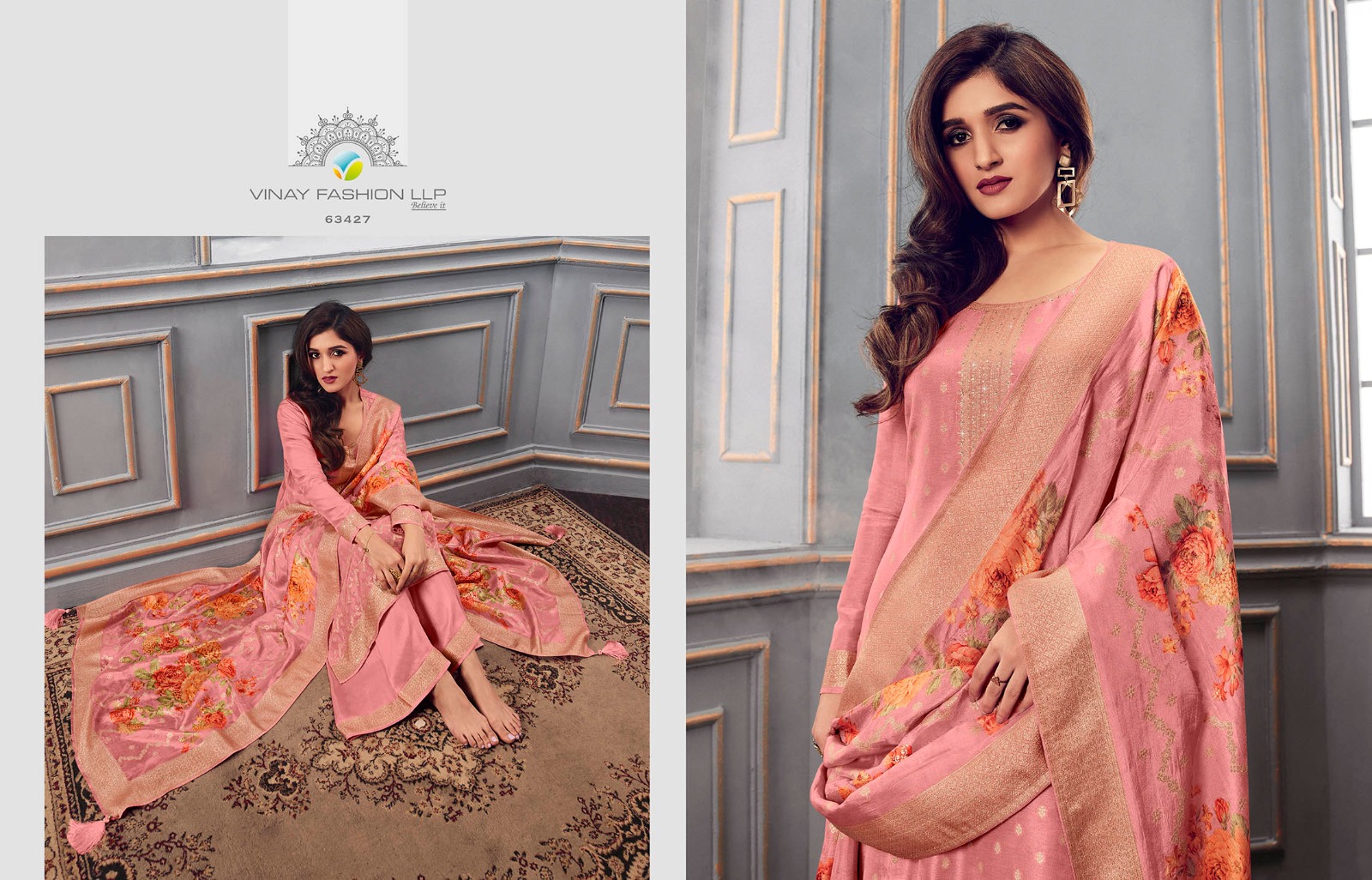 vinay fashion kaseesh zareena vol 7 dola jacouard innovative look salwar suit catalog