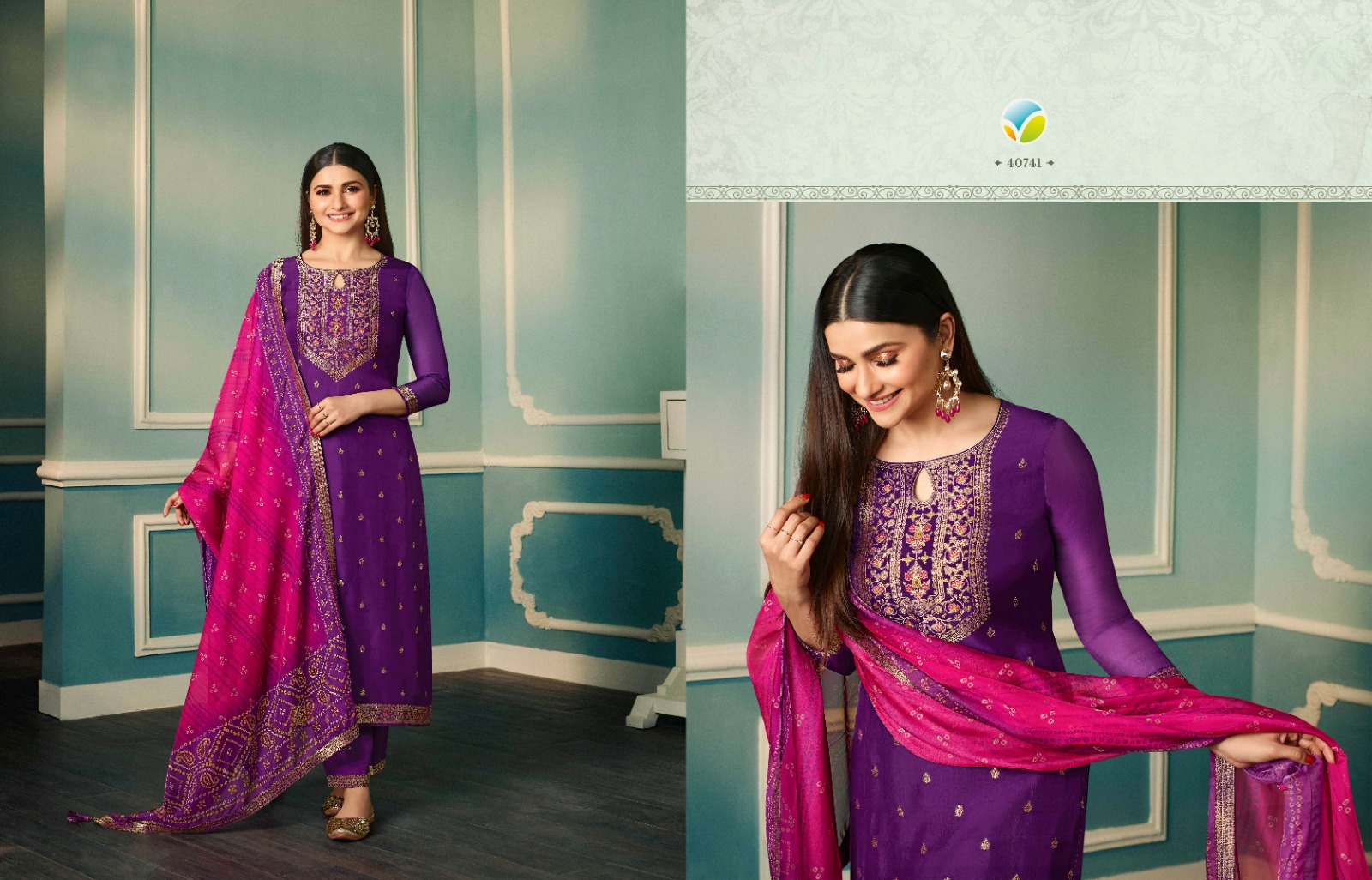 vinay fashion Tumbaa fiza organza gorgeous look top bottm and dupatta catalog