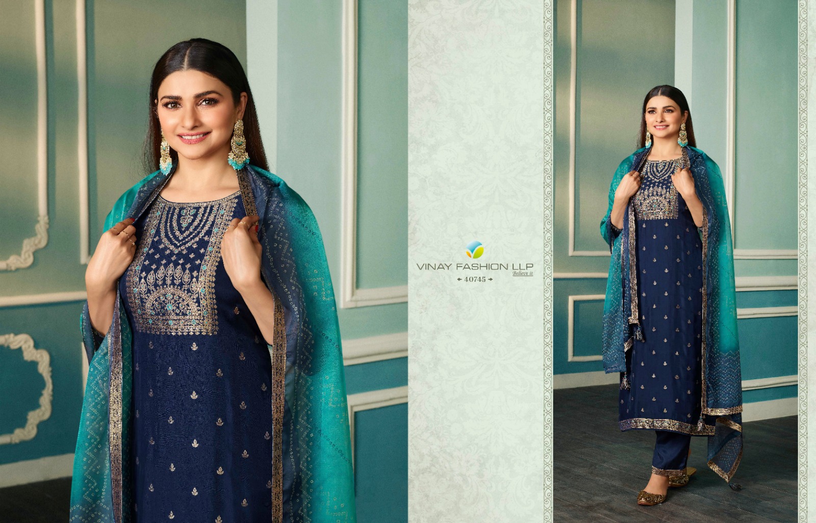 vinay fashion Tumbaa fiza organza gorgeous look top bottm and dupatta catalog