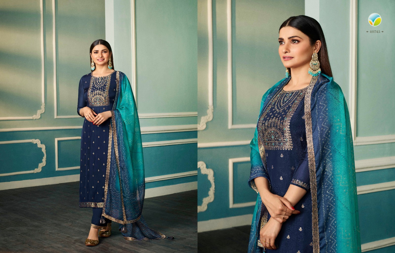 vinay fashion Tumbaa fiza organza gorgeous look top bottm and dupatta catalog