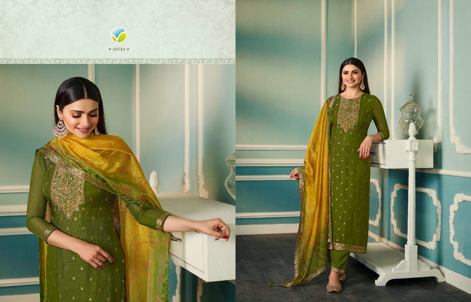 vinay fashion Tumbaa fiza organza gorgeous look top bottm and dupatta catalog