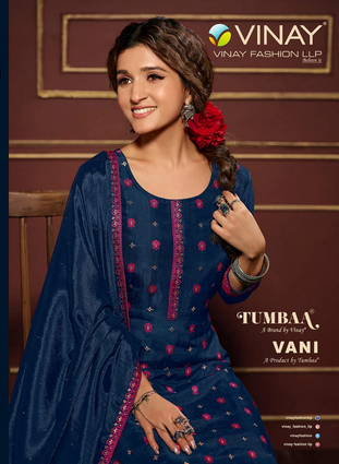 vinay fashion tumbaa vani dola gorgeous look top bottom with dupatta catalog