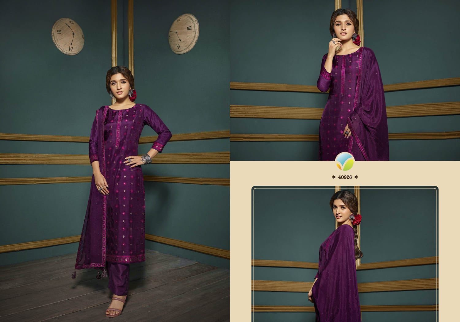 vinay fashion tumbaa vani dola gorgeous look top bottom with dupatta catalog