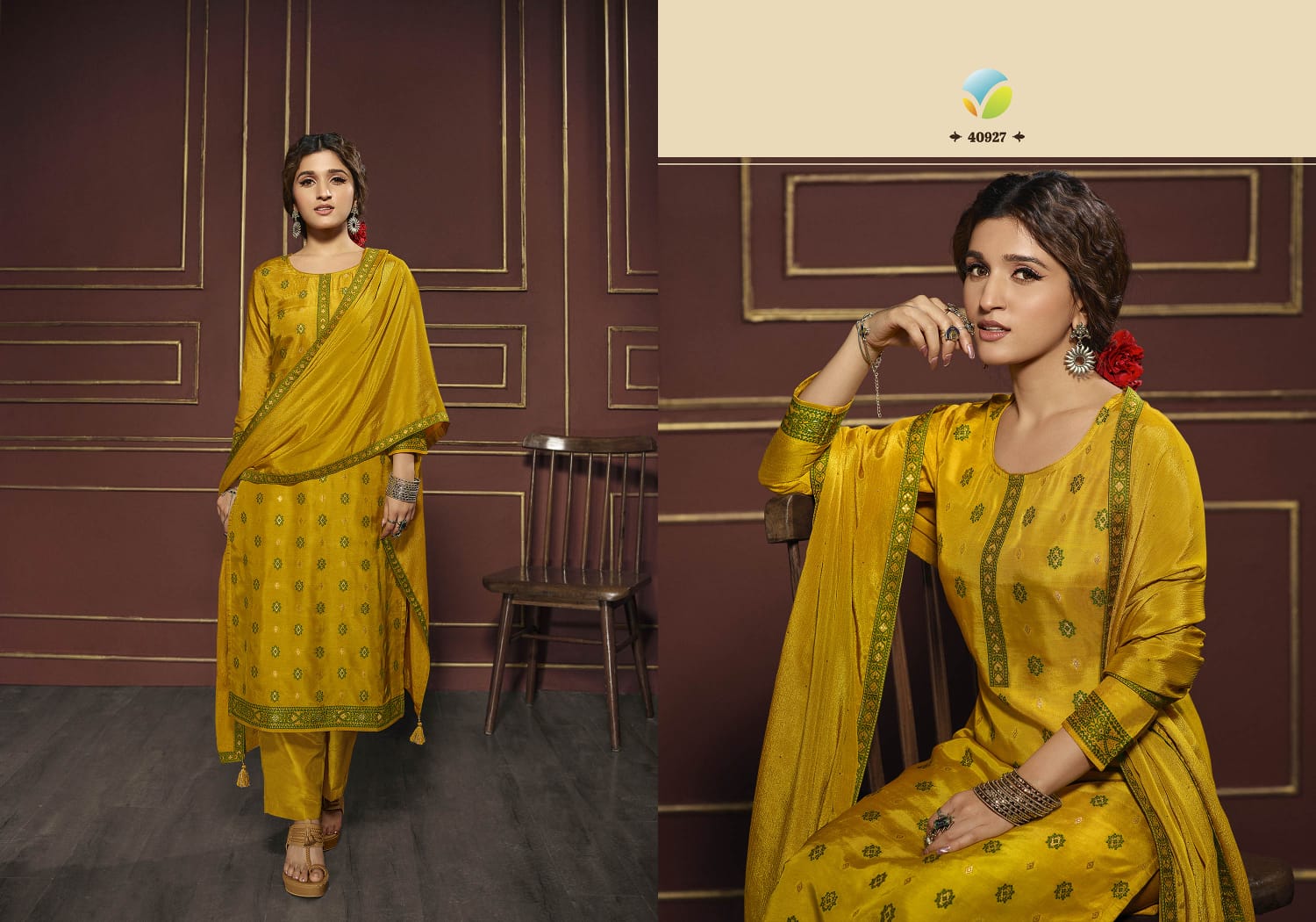 vinay fashion tumbaa vani dola gorgeous look top bottom with dupatta catalog