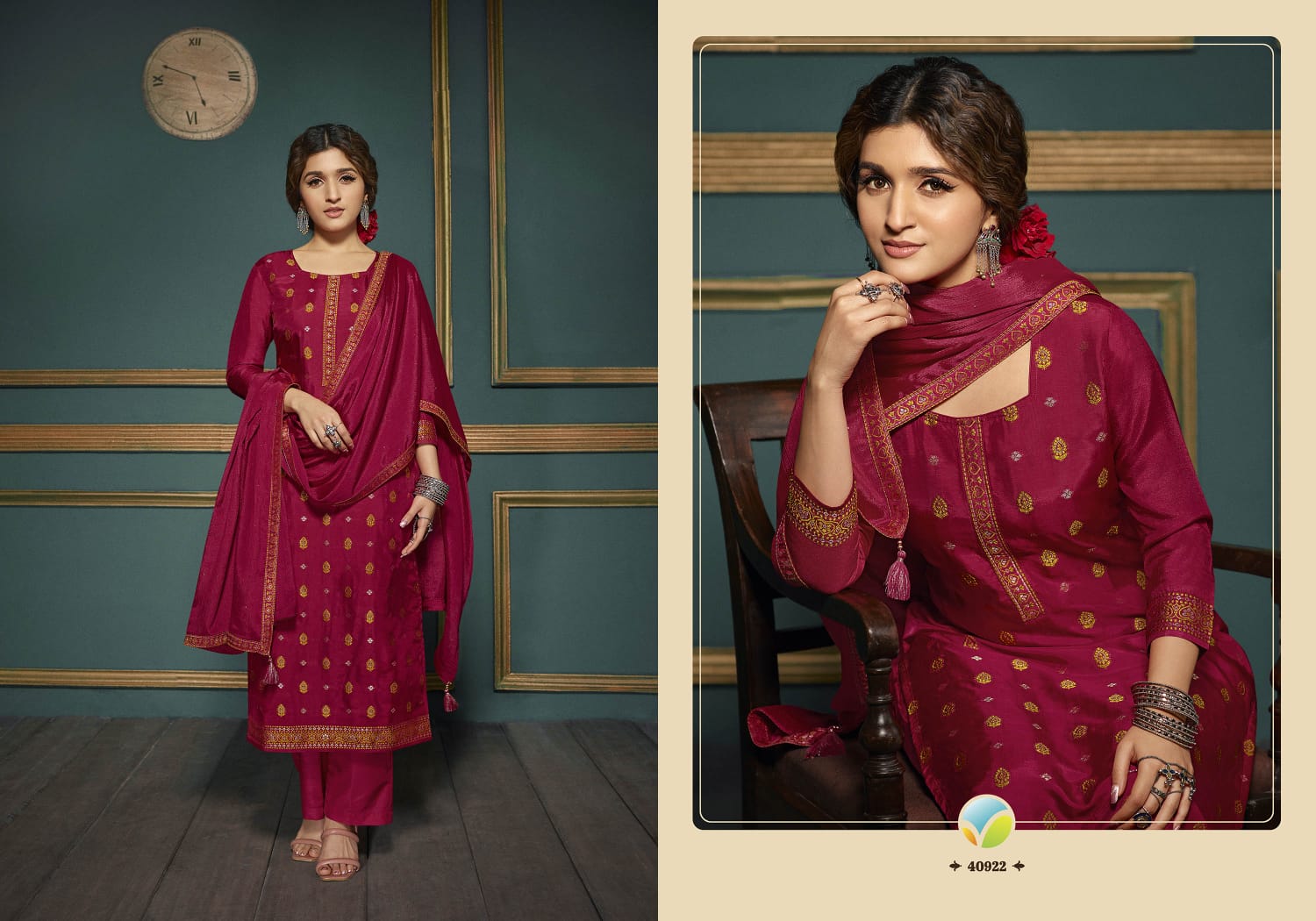 vinay fashion tumbaa vani dola gorgeous look top bottom with dupatta catalog