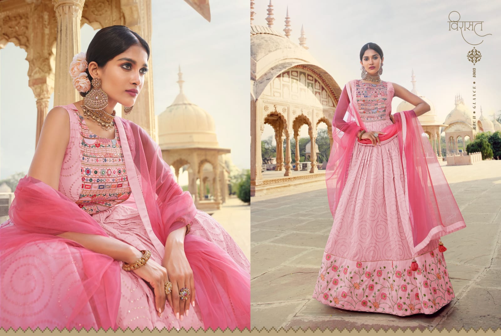 virasat kadambari fancy gorgeous look gown catalog