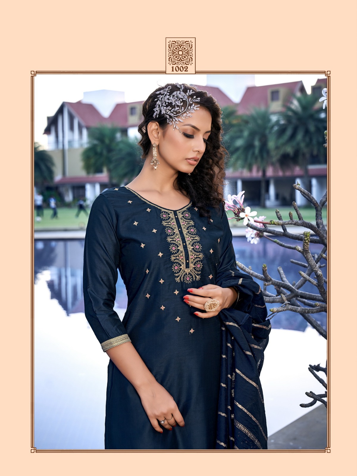 vitara fashion kiara silk gorgeous look top pent with dupatta catalog