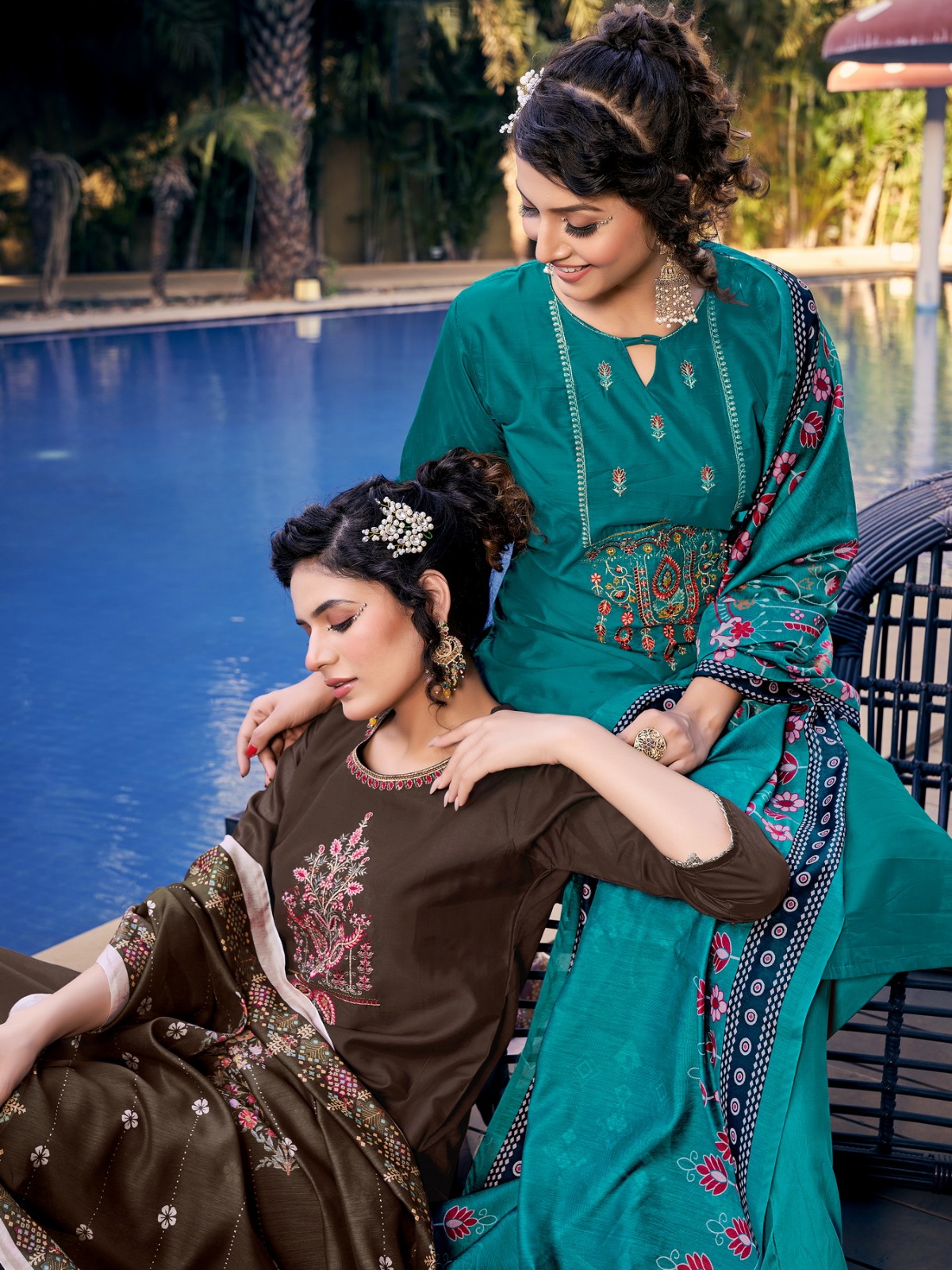 vitara fashion royal ford viscose gorgeous look top bottom with dupatta catalog