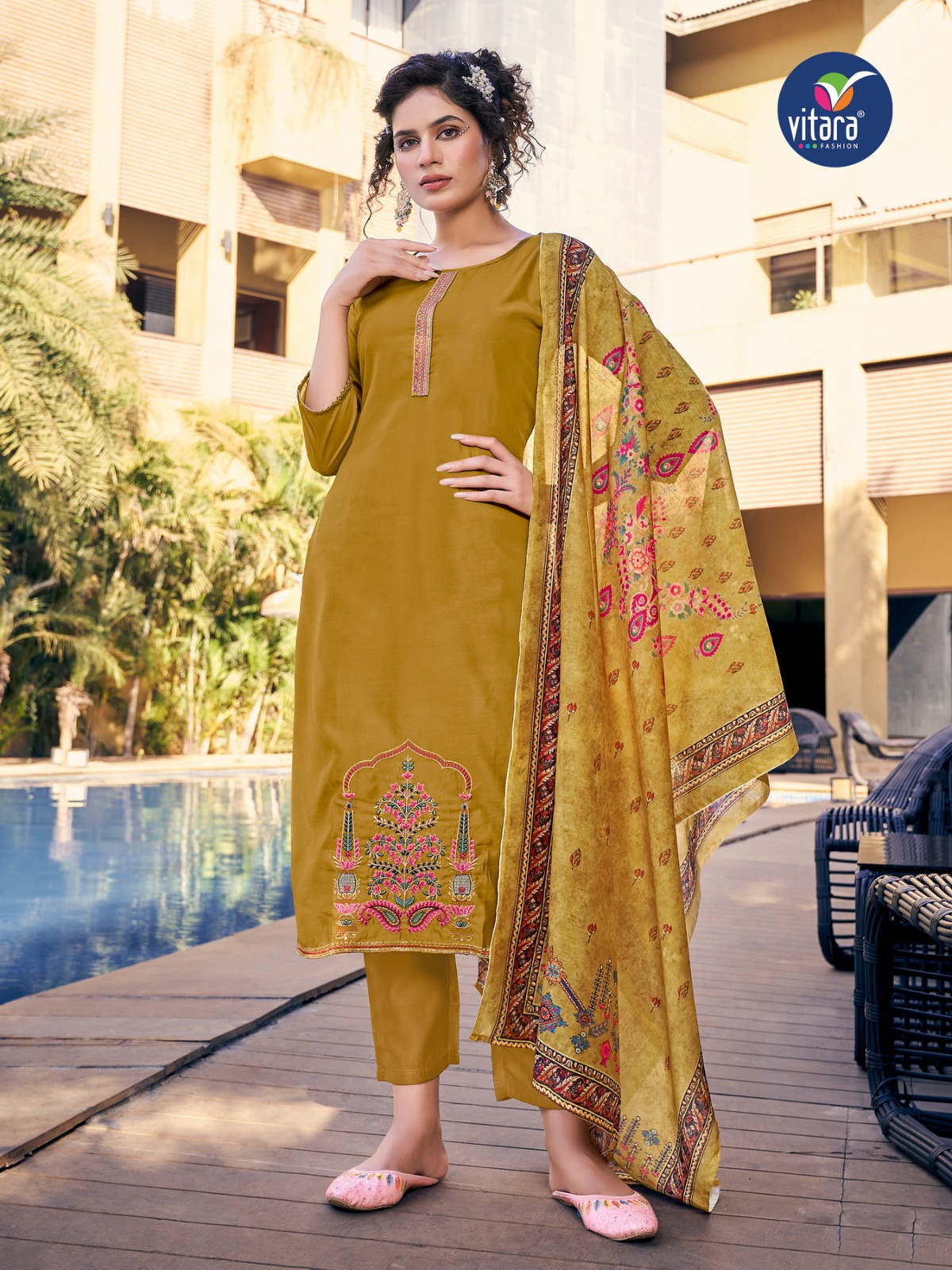 vitara fashion royal ford viscose gorgeous look top bottom with dupatta catalog